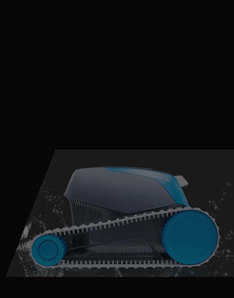 Dolphin Cayman robotic pool cleaner splashing into water